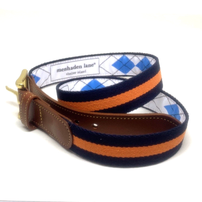 The “Syracuse” Collegiate Striped Belt